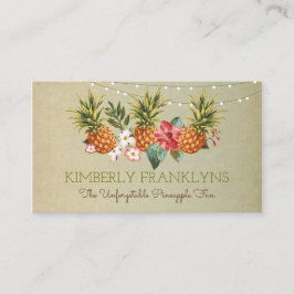 パイナップル熱帯ビーチ夏のパーティーヤシ 名刺