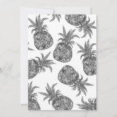 パイナップル熱帯ビーチ結婚式 招待状 (裏面)