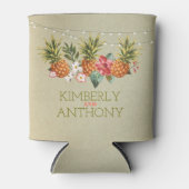 パイナップル熱帯ビーチ結婚式 缶クーラー (正面)