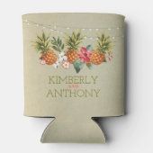 パイナップル熱帯ビーチ結婚式 缶クーラー (裏面)