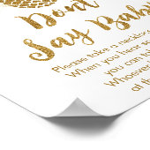 パイナップル熱帯フローラはベビーゲームを言わない ポスター (角)