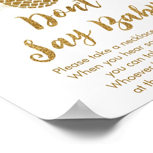 パイナップル熱帯フローラはベビーゲームを言わない ポスター (角)