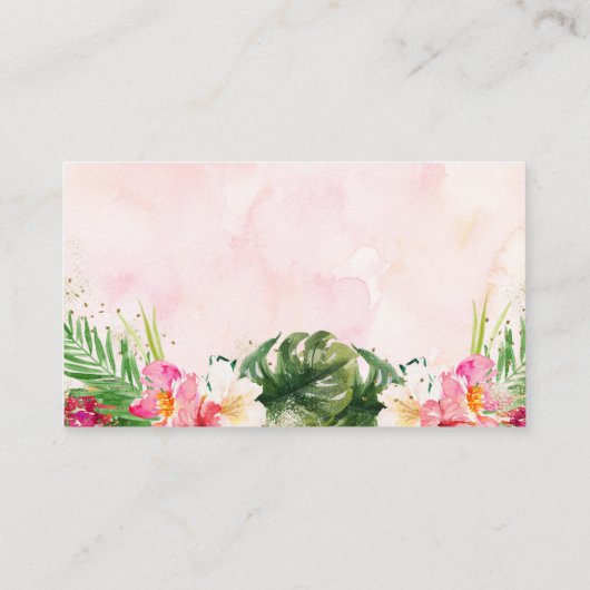 パイナップル熱帯フローラシャワーおむつラッフル エンクロージャーカード (裏面)