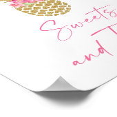 パイナップル熱帯フローラ誕生日トリートサイン ポスター (角)