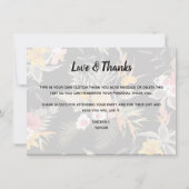 パイナップル熱帯フローラ サンキューカード (裏面)