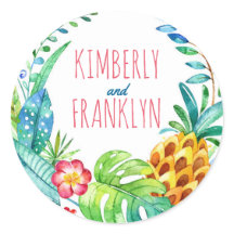 パイナップル熱帯ヤシビーチ結婚式