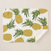 パイナップル熱帯果実デザイン シェルパブランケット (正面(横))