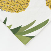 パイナップル熱帯果実デザイン フリースブランケット (角)