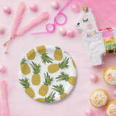 パイナップル熱帯果実デザイン ペーパープレート (パーティー)