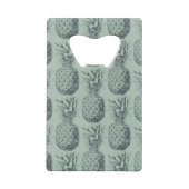 パイナップル熱帯果実パターンデザイン クレジットカード栓抜き (裏面)