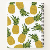 パイナップル熱帯果実パターンレシピクックブック ノートブック (裏面)