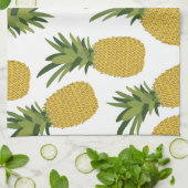 パイナップル熱帯果実パターン キッチンタオル (折り畳み)