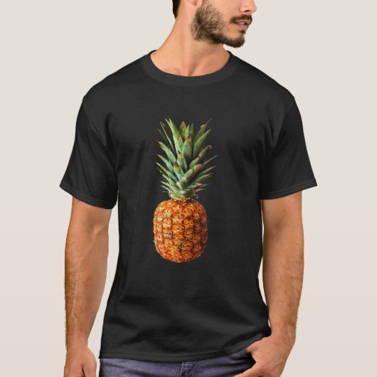 パイナップル熱帯果実ベクターアート Tシャツ (正面)