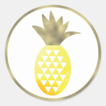パイナップル熱帯水彩模擬フォイルピナ