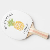 パイナップル熱帯水色モノグラム 卓球ラケット (横)