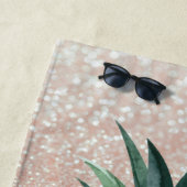 パイナップル熱帯花グリッター《写真》ぼけ味 ビーチタオル (インサイチュ)