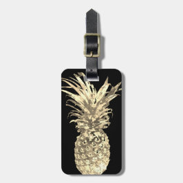 パイナップル熱帯金ゴールド ラゲッジタグ