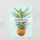 パイナップル独身のサンキューフラットカー空白のド サンキューカード (正面/裏面)