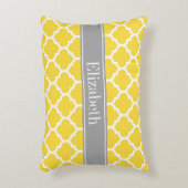 パイナップル白いモトッコ人#5 Dkの灰色の一流のモノグラム アクセントクッション (正面(垂直))