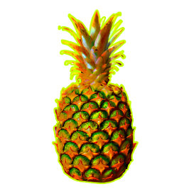 パイナップル白熱［赤熱］光を放つ Tシャツ