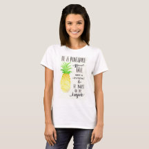 パイナップル短い袖の夏のTシャツがあって下さい