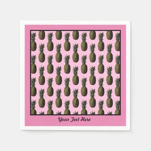 パイナップル紙ナプキンス スタンダードカクテルナプキン (正面)