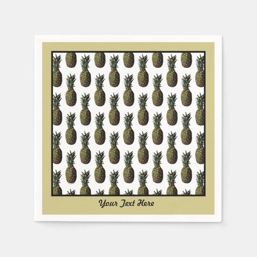 パイナップル紙ナプキンス スタンダードカクテルナプキン (正面)