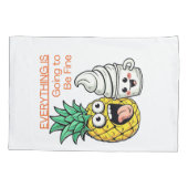 パイナップル素晴らしのアイスクリームにおもしろいなる 枕カバー (裏面)