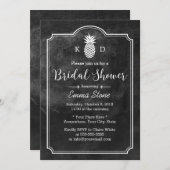 パイナップル素朴シャルボードブライダルシャワー 招待状 (正面/裏面)