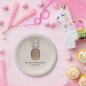 パイナップル素朴トロピカルハワイアン結婚ズ ペーパープレート (パーティー)