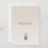 パイナップル素朴トロピカルハワイアン結婚ズ 招待状 (裏面)