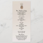 パイナップル素朴トロピカルハワイアン結婚式 プログラム (裏面)