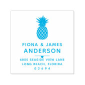 パイナップル結婚したカップルモダン差出人住所 セルフインキングスタンプ (デザイン)