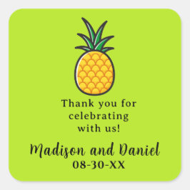 パイナップル結婚のトロピカルフェイスシール スクエアシール