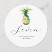 パイナップル結婚の円卓番号 招待状 (裏面)