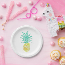 パイナップル絵画の熱帯紙プレート ペーパープレート