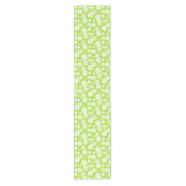 パイナップル緑の白いテーブルのランナー ショートテーブルランナー