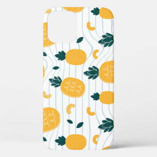パイナップル美しい:手描きパターン iPhone 12ケース