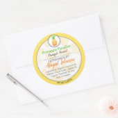 パイナップル自家製体バターまたはジェリーラベル ラウンドシール (封筒)