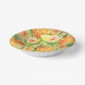 パイナップル花モノグラム ペーパーボウル (傾斜あり)