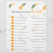 パイナップル花嫁のゲームをどれだけ知っているか (正面/裏面)