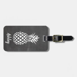 パイナップル荷物のラベル|の黒板の背景 ラゲッジタグ
