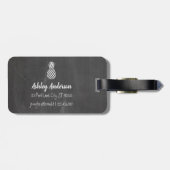 パイナップル荷物のラベル|の黒板の背景 ラゲッジタグ (裏面横)