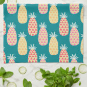 パイナップル落書きパターン キッチンタオル (折り畳み)