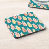 パイナップル落書きパターン コースター (左側)