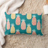 パイナップル落書きパターン|モノグラム ランバークッション (ブランケット)