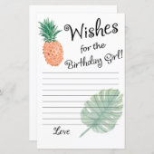 パイナップル誕生日の女の子を願う (正面/裏面)