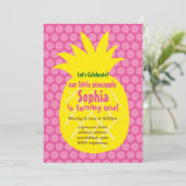 パイナップル誕生日の招待状 招待状 (スタンド正面)