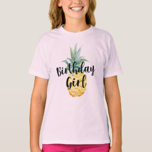 パイナップル誕生日ガールシャツ Tシャツ