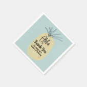 パイナップル誕生日トロピカルサマーアロハサンキュー スタンダードカクテルナプキン (角)